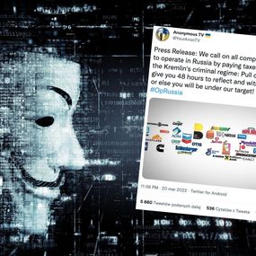 Okładka artykułu Anonymous stawiają ultimatum firmom, które nie wycofały się z rosyjskiego rynku