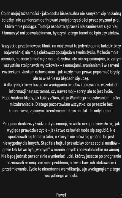 Zdjęcie Uczestnik "Love Never Lies" zdradzał żonę z mężczyznami. Teraz wydał oświadczenie! #2