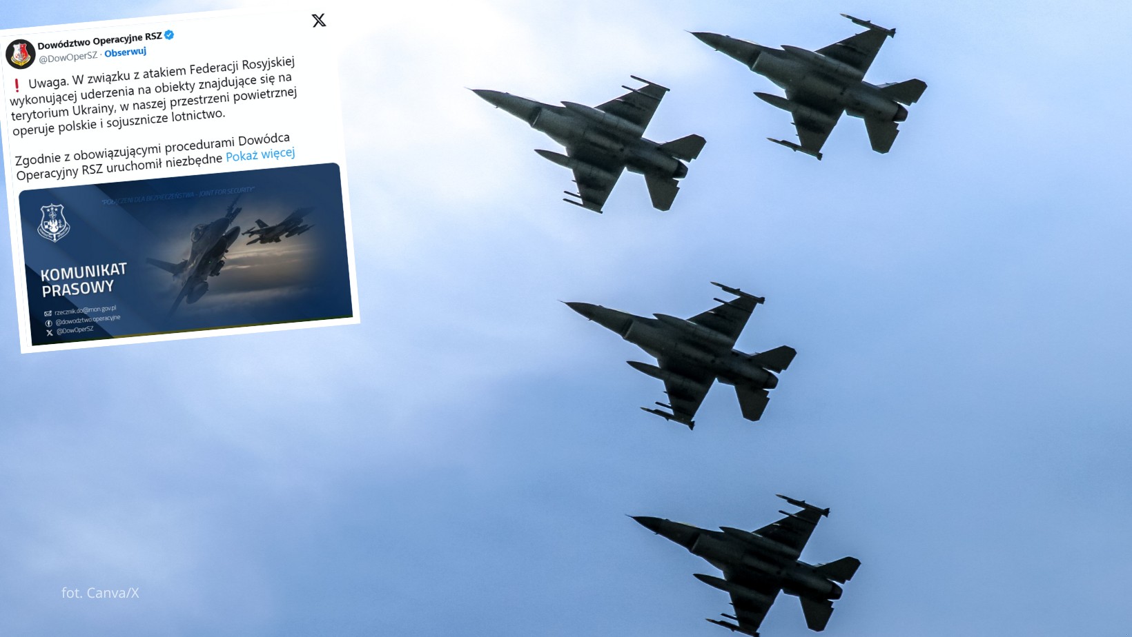 Polska poderwała myśliwce! Zamknięto dwa lotniska!