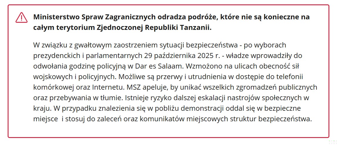 Zdjęcie MSZ odradza podróże do tego kraju! Co z córką Wojciechowskiej? #2