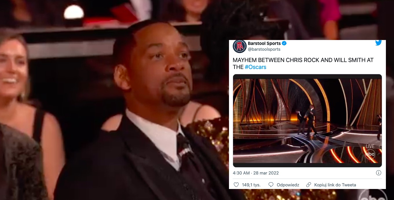 Wielki skandal na gali wręczenia Oscarów. Will Smith uderzył prowadzącego!