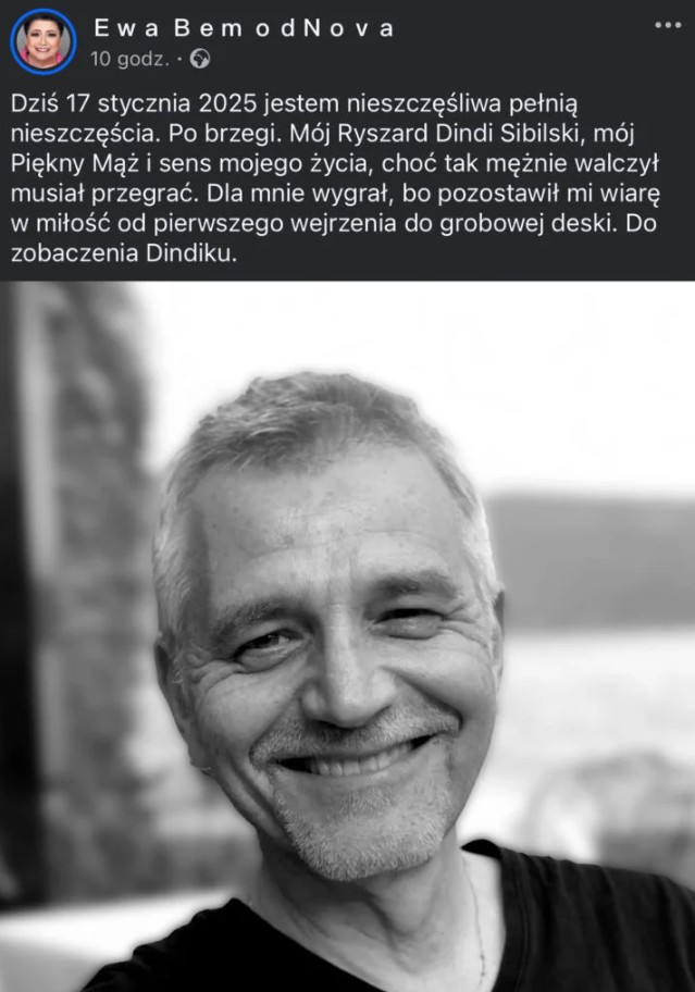 Zdjęcie “Mój Piękny Mąż i sens mojego życia…”- nie żyje Ryszard Sibilski, mąż Ewy Bem #2