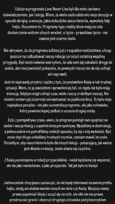 Zdjęcie Uczestnik "Love Never Lies" zdradzał żonę z mężczyznami. Teraz wydał oświadczenie! #1