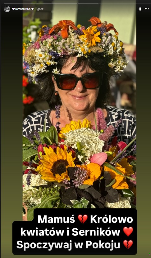 Zdjęcie Elżbieta Romanowska w żałobie. Zamieściła poruszający wpis #1