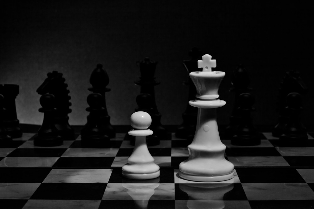 Po grze, król i pionek trafiają do tego samego pudełka.