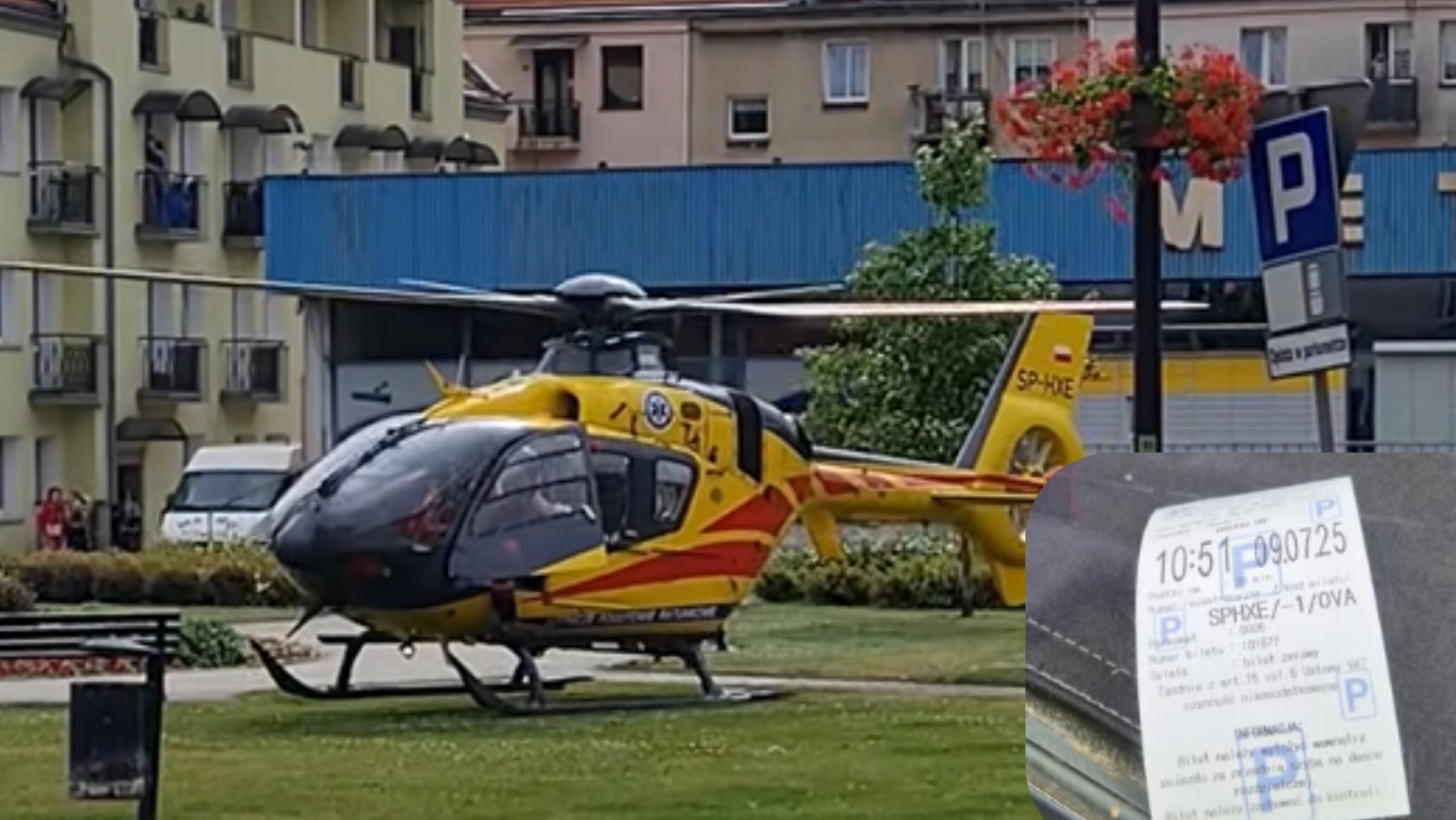 Pilot LPR zaparkował śmigłowiec w centrum miasta i… skasował bilet! Zaskakująca sytuacja!