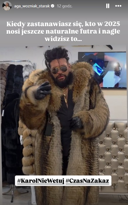 Zdjęcie "Kto w 2025 roku nosi jeszcze naturalne futra?": Futro Rutkowskiego rozwścieczyło Woźniak-Starak #1