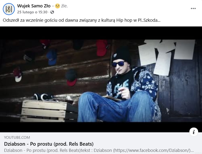 Zdjęcie Nie żyje Dziabson, znany polski raper! #1