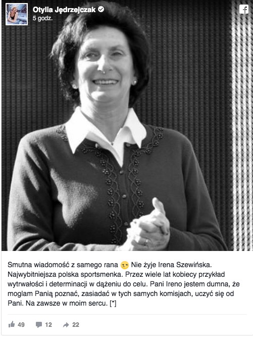 Zdjęcie Nie żyje Irena Szewińska. Miała 72 lata #2
