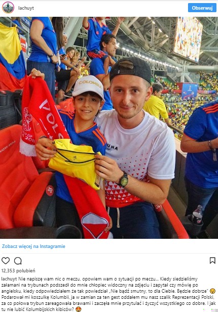 Zdjęcie „Będzie dobrze” - niesamowite zachowanie młodego Kolumbijczyka w stronę Polaka #1