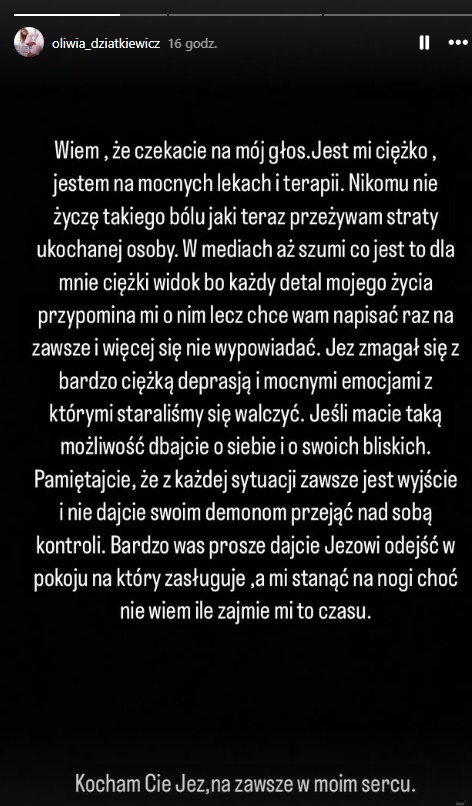 Zdjęcie "Nikomu nie życzę takiego bólu..." - Partnerka Jeza z "Warsaw Shore" wydała oświadczenie #1