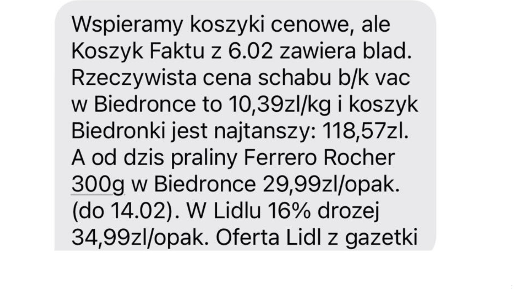 Zdjęcie Biedronka nie odpuszcza! Kolejna seria SMS-ów znów uderza w Lidla! #1