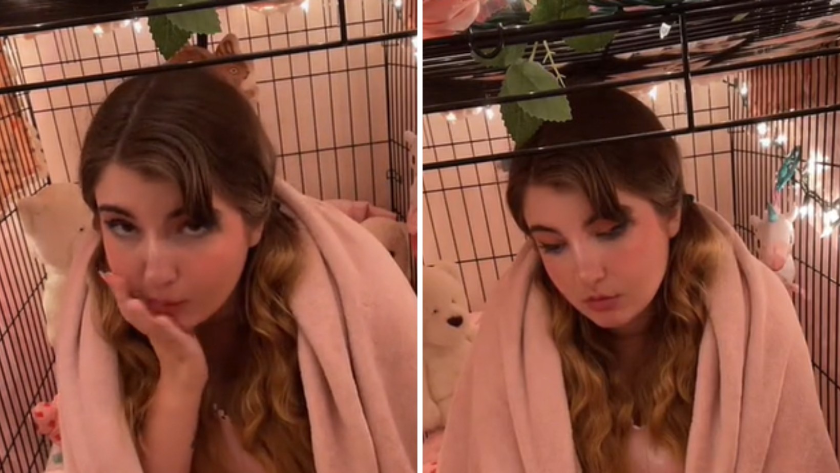 Tiktokerka śpi w klatce. W ten sposób leczy traumę z dzieciństwa