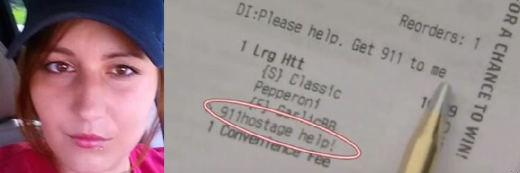 Zdjęcie Zamawiając pizzę ukryła pewną wiadomość – to uratowało jej życie! #1