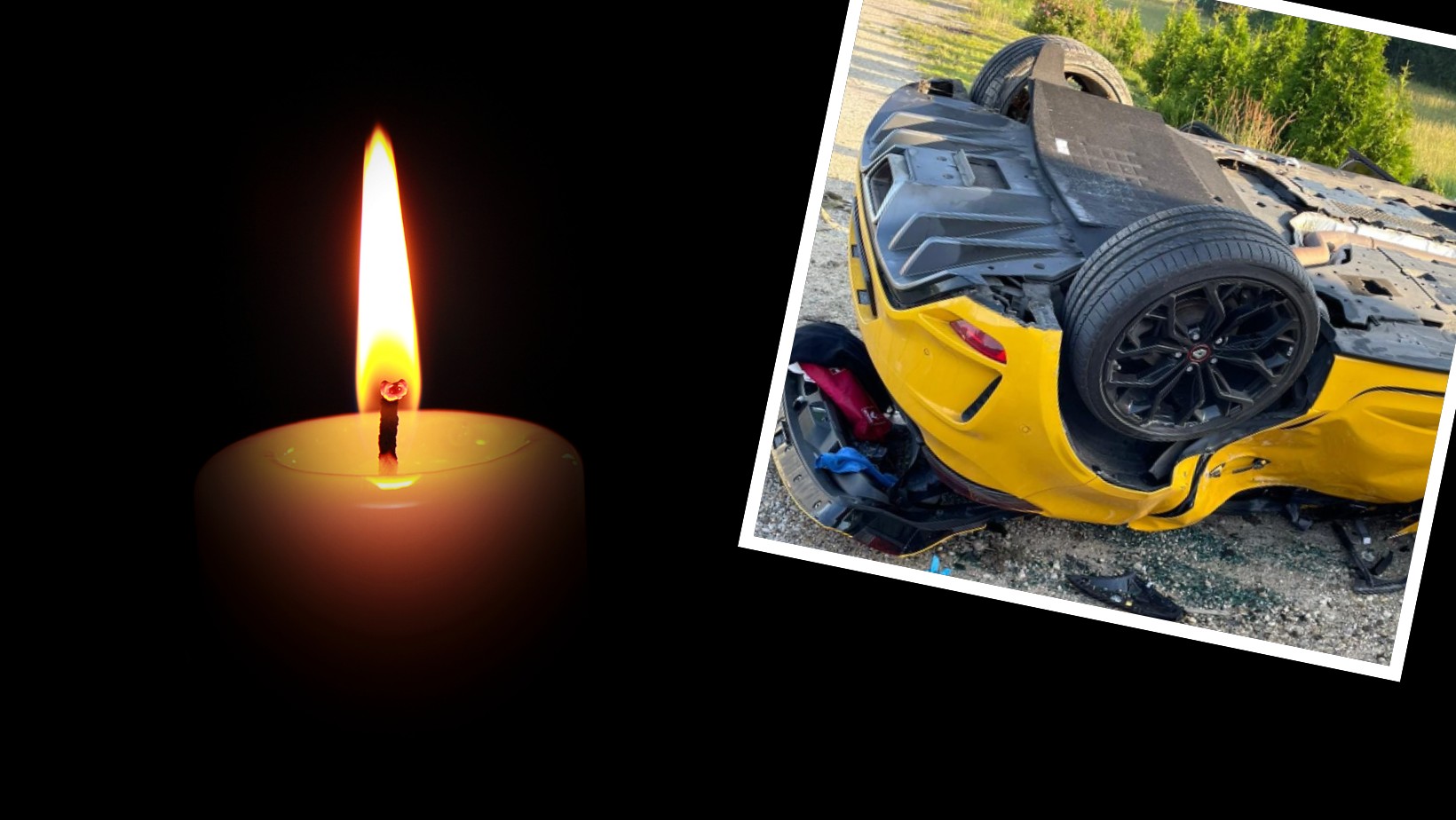 Kolejny tragiczny wypadek żółtego Megane! Nie żyje trzech młodych mężczyzn!