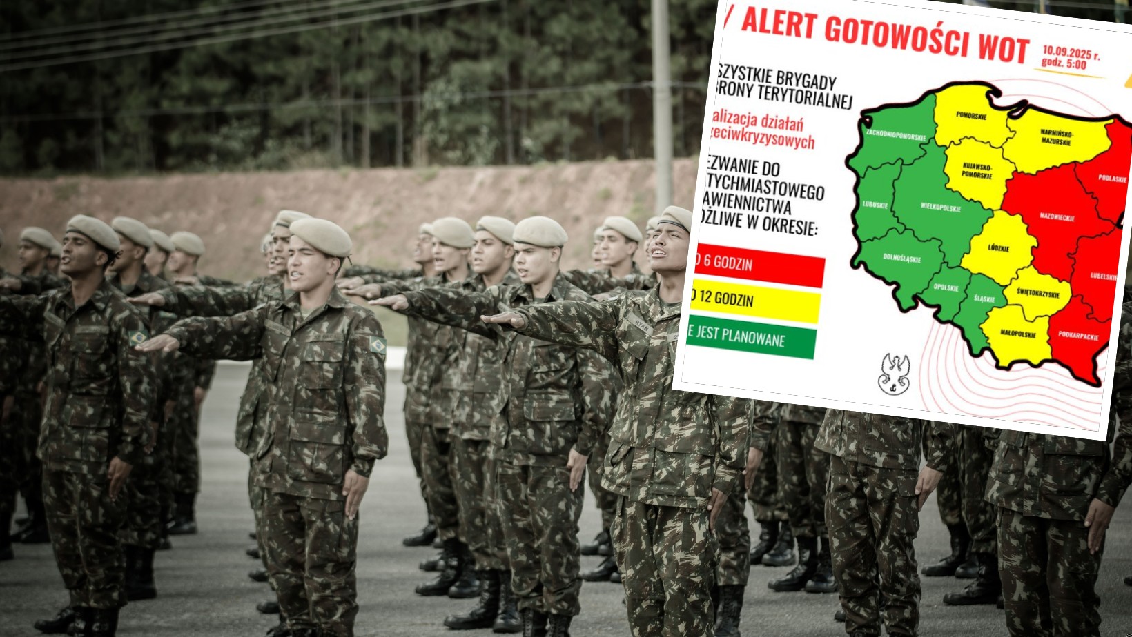 Drony rosyjskie nad Polską! ALERT gotowości WOT!