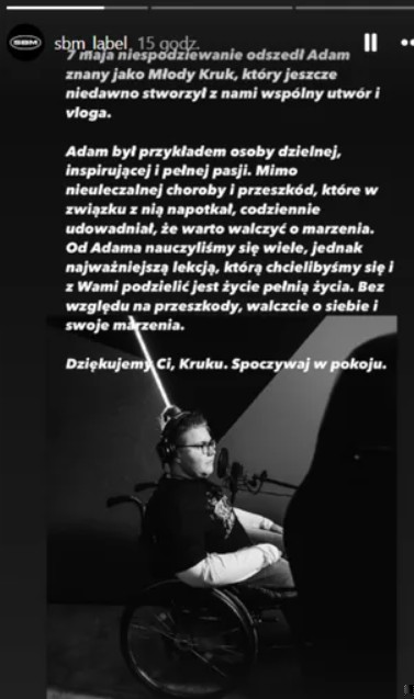 Zdjęcie Zmarł Młody Kruk – młody talent polskiego rapu odszedł zbyt wcześnie #1