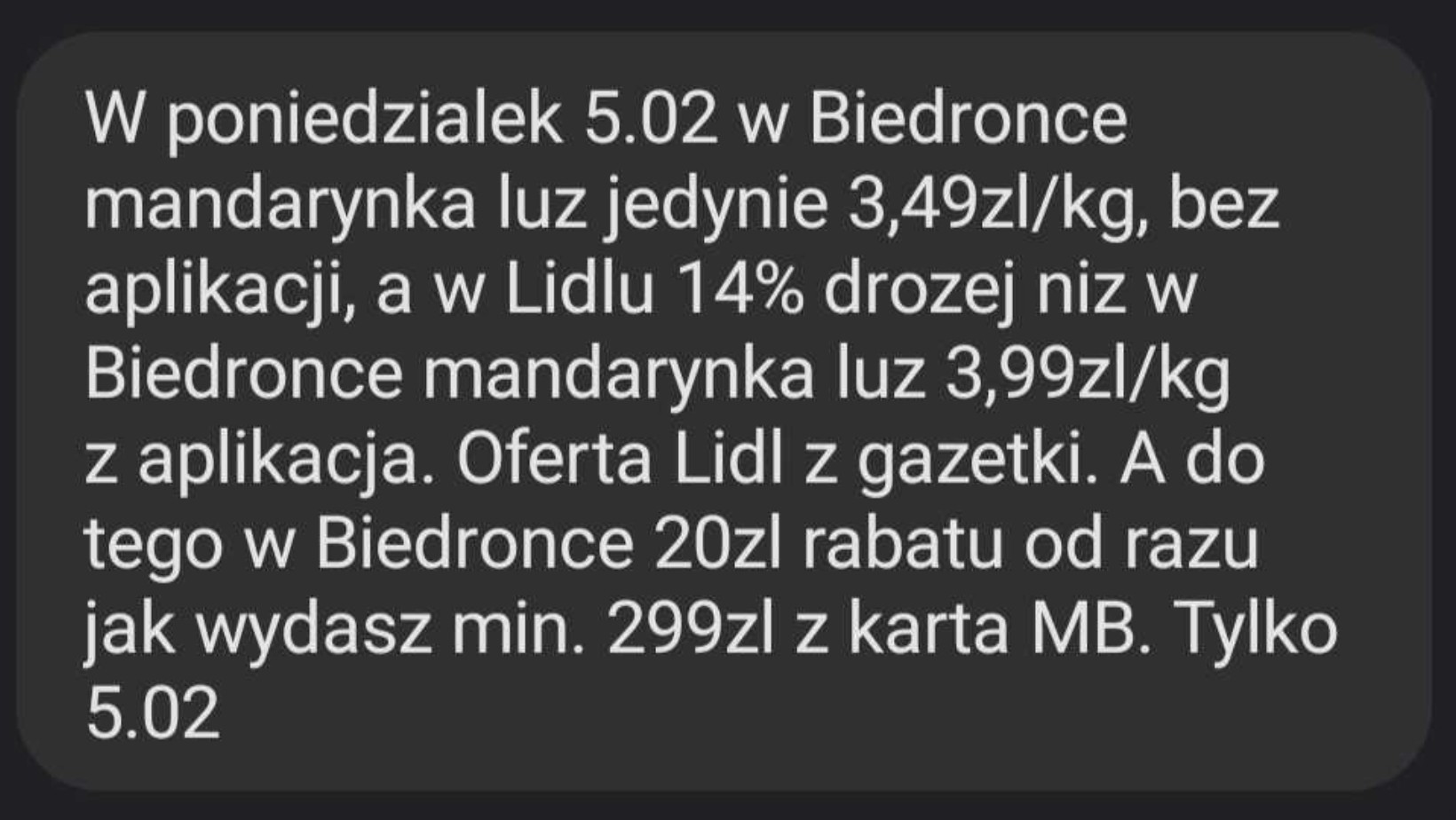 Zdjęcie Burza w sieci! Biedronka rozsyła SMS-y! Czego dotyczą? #1