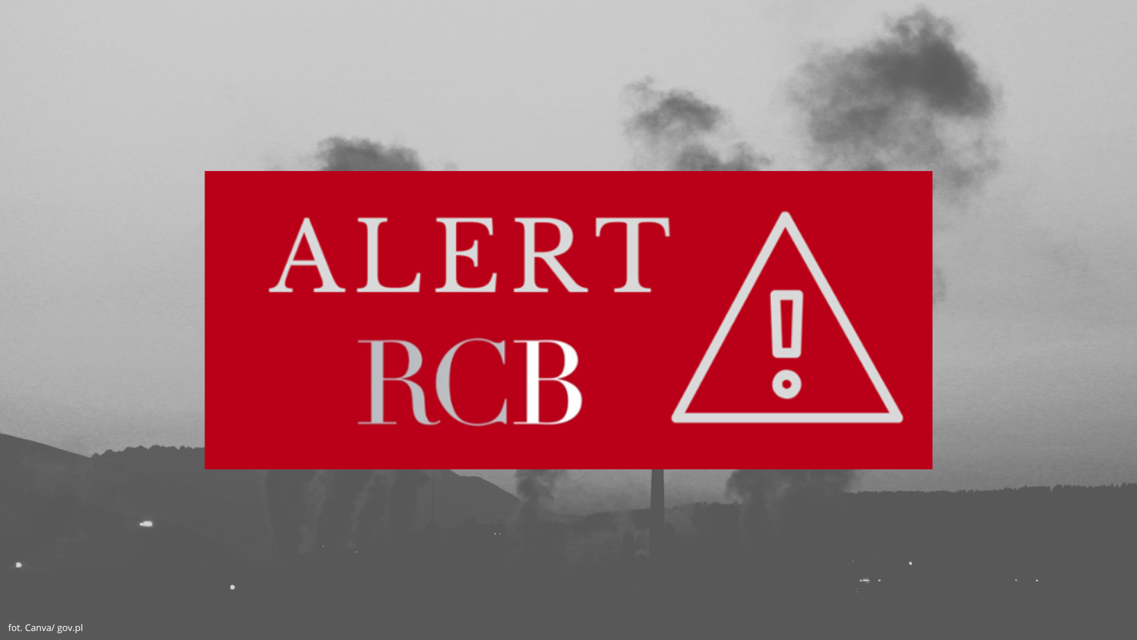 Alert RCB: „Unikaj aktywności na zewnątrz”!