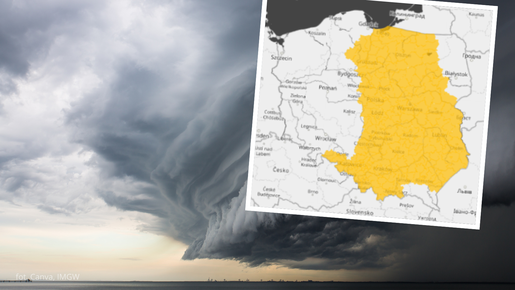 Ponad połowa Polski na żółto. IMGW wydał pilny alert!